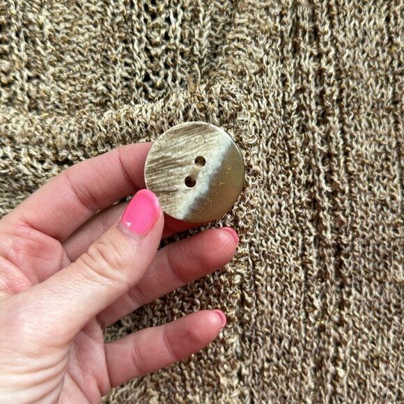 Parkhurst Women’s Medium Cardigan Sweater Jacket Tan Brown Neutral Artsy Boho - Picture 3 of 10